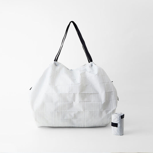 Shupatto foldable bag L - Stripes (Sen) | Shupatto