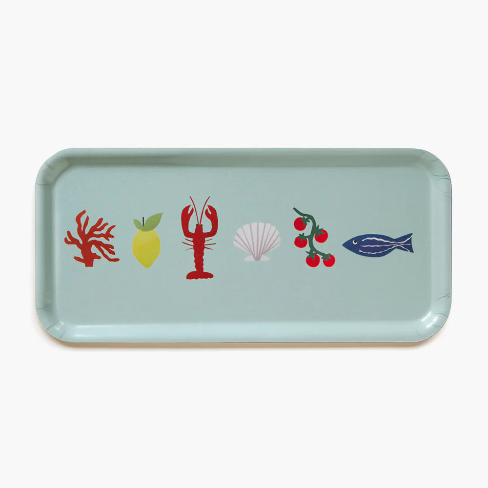 No Rek Blu Seaside Lunch - Rectangular Serving Tray | BLU KAT – de inKijk