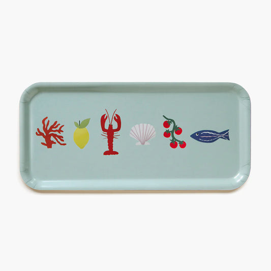 Seaside Lunch -  Rectangular Serving Tray | BLU KAT