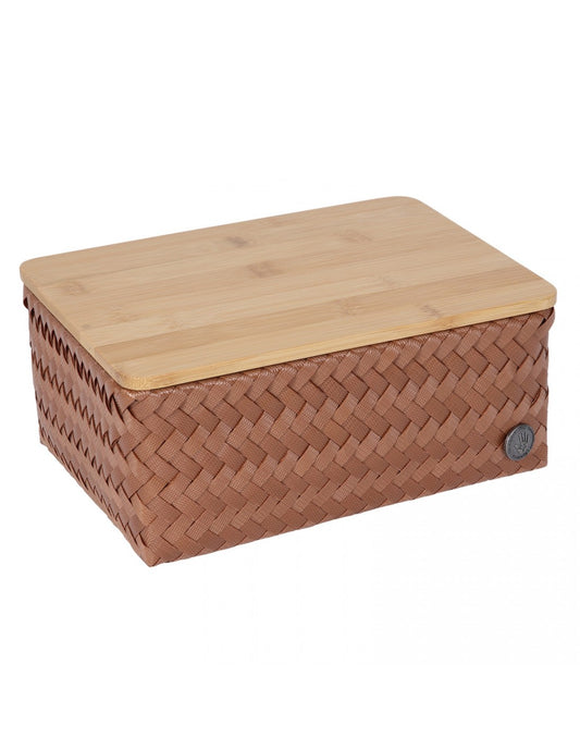 Top fit medium high - basket with bamboo cover - sienna | Handed By - de inKijk
