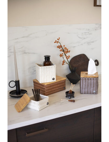 Top fit medium high - basket with bamboo cover - sienna | Handed By - de inKijk