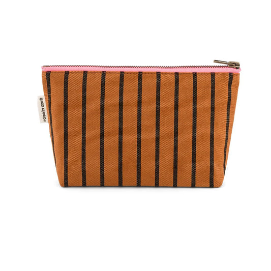 Pouch - Sofia - Ginger tennis stripes | Rose in April