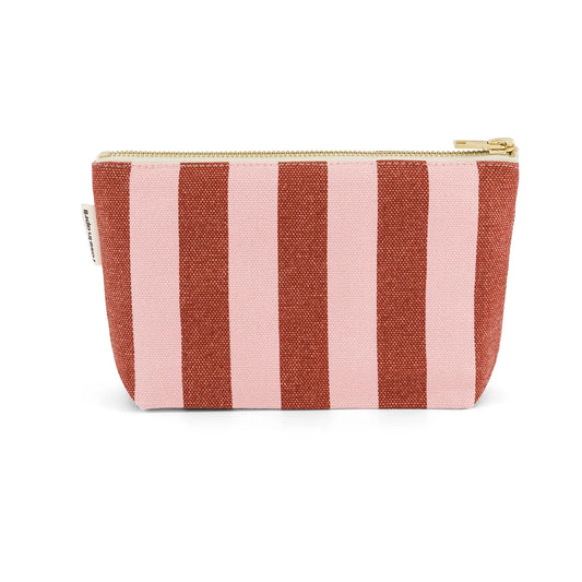 Pouch - Sofia - Brick/Chamallow Stripes | Rose in April