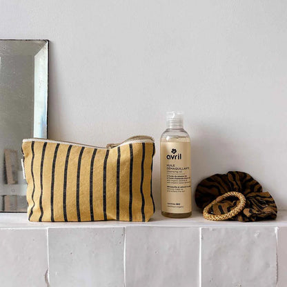 Pouch - Sofia - Tennis Black/Bambou Stripes | Rose in April