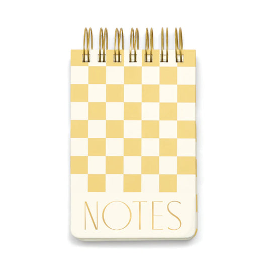 Twin Wire Notepad - Checks | Designworks Ink