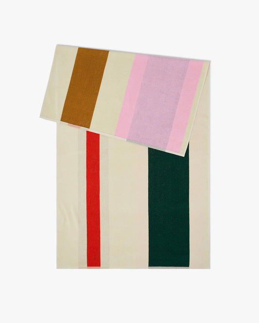 Strandlaken - Martens & Martens collectie - Red/Dark Green/Toffee/Pink | SUITE702