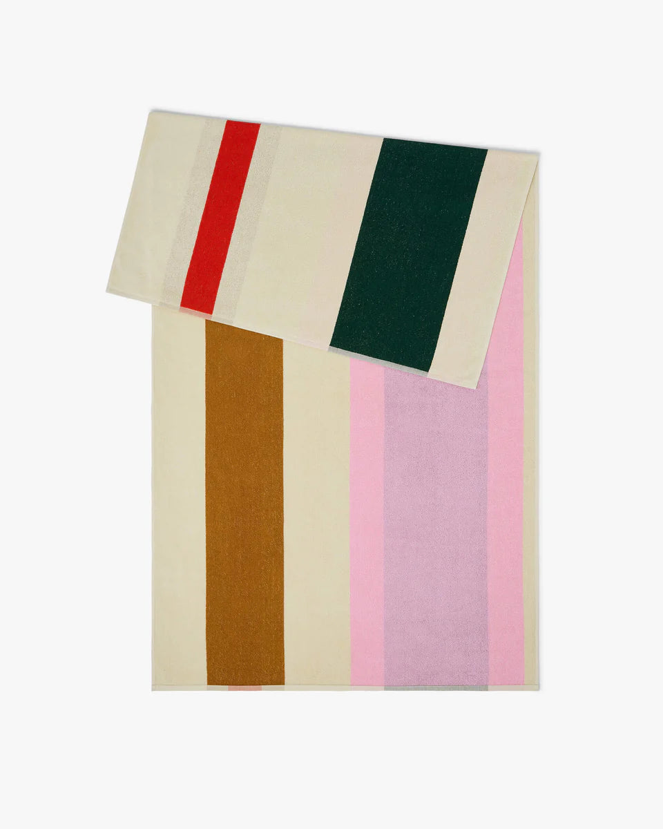 Strandlaken - Martens & Martens collectie - Red/Dark Green/Toffee/Pink | SUITE702