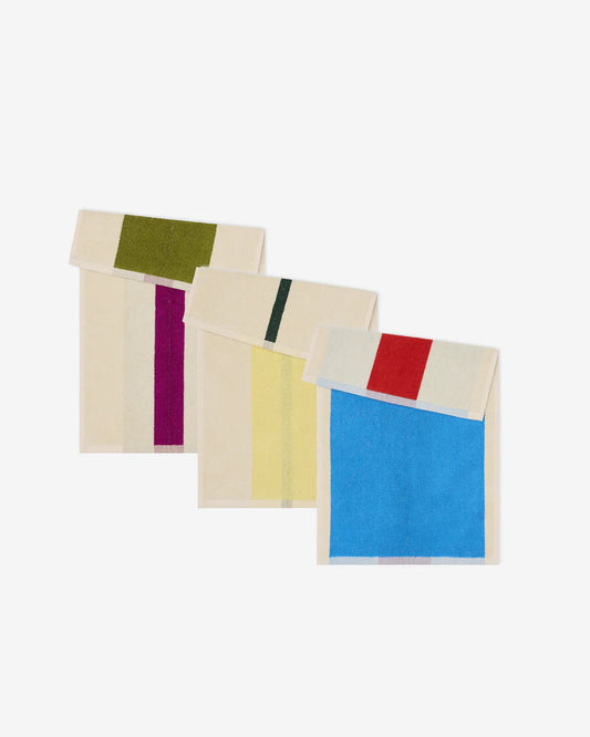 Gastendoekjes Set (3st.) - Martens & Martens collectie - Aqua/Fuchsia/Yellow | SUITE702