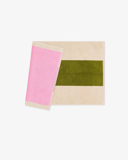 Badmat - Martens & Martens collectie - Pink/Olive | SUITE702