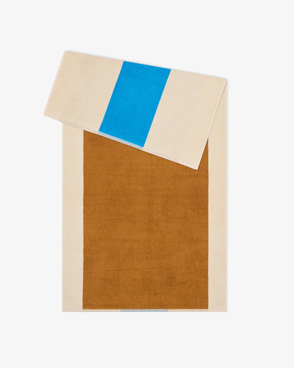 Badhanddoek - Martens & Martens collectie - Aqua/Toffee | SUITE702