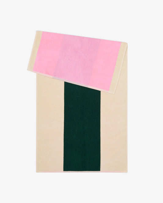 Badhanddoek - Martens & Martens collectie - Pink/Dark green | SUITE702