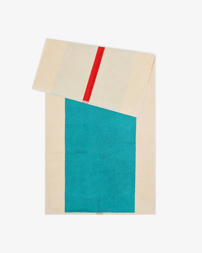 Badhanddoek - Martens & Martens collectie - Red/Turqoise | SUITE702