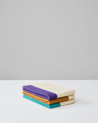 Gastendoekjes Set (3st.) - Martens & Martens collectie - Turquoise/Purple/Toffee | SUITE702