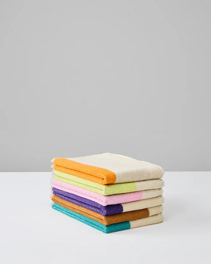 Gastendoekjes Set (3st.) - Martens & Martens collectie - Turquoise/Purple/Toffee | SUITE702