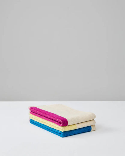 Gastendoekjes Set (3st.) - Martens & Martens collectie - Aqua/Fuchsia/Yellow | SUITE702