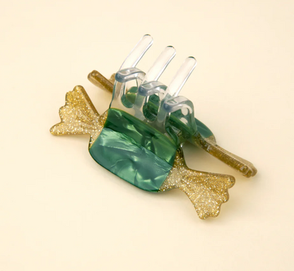 Green Christmas candy - mini hair claw | Coucou Suzette