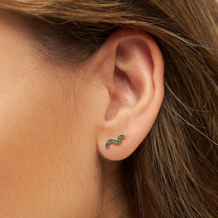 Snaky - Gold/Green - 1 stuk | LULU Copenhagen