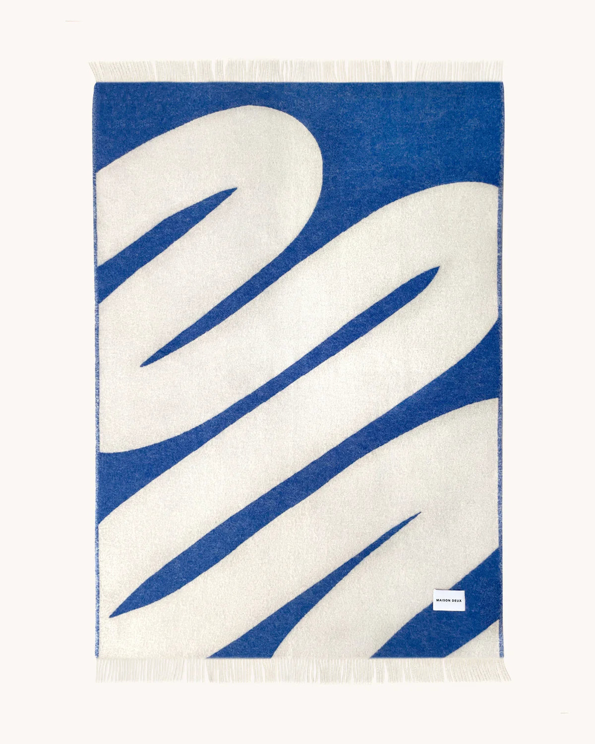 Swirl Plaid - Cobalt Blue White | Maison Deux