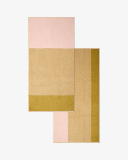 Badhanddoeken set - Lex Pott collectie - blush/olive | SUITE702