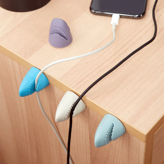 Cable Sharks kabelhouders - set v. vier | Kikkerland - de inKijk
