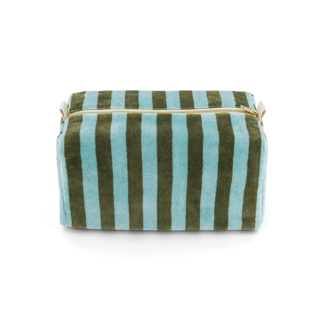 Wash bag - Vic Terry - Kaki / Blue Stripes | Rose in April