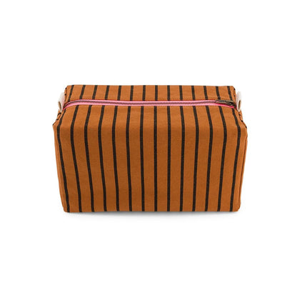 Wash bag - Vic - Ginger Tennis Stripes | Rose in April
