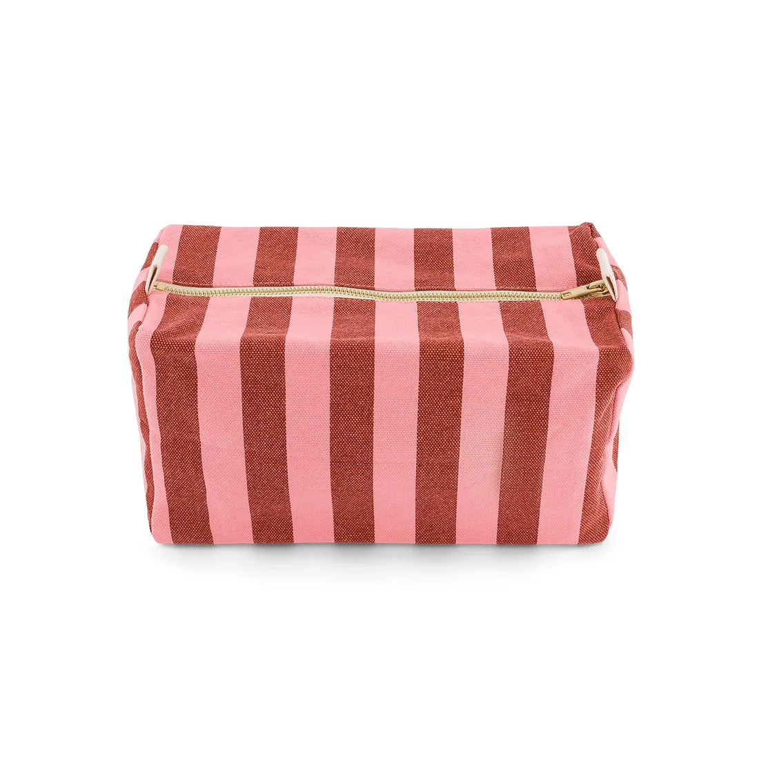 Wash bag - Vic - Brick / Pink Stripes | Rose in April
