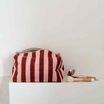 Wash bag - Vic - Brick/Chamallow | Rose in April