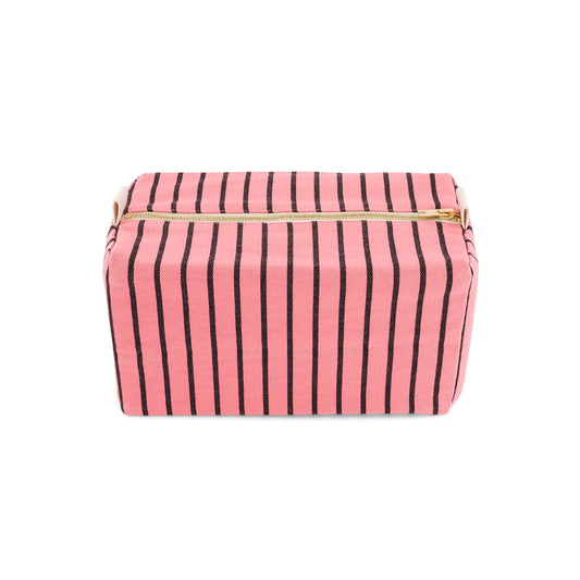Wash bag - Vic - Funky Pink Tennis Stripes | Rose in April