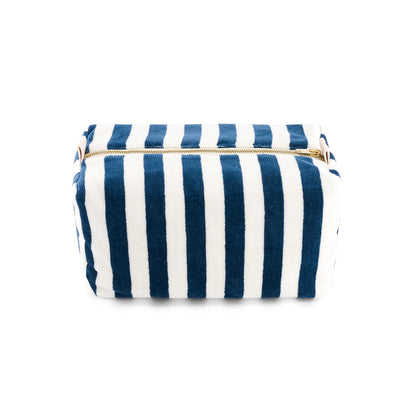 Wash bag - Vic - Blue Midnight Stripes - Terry | Rose in April