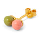 Double color ball burnt coral/willow green - gold plated - 1 stuk | LULU Copenhagen - de inKijk