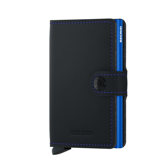 Mini wallet - Matte black & blue | Secrid