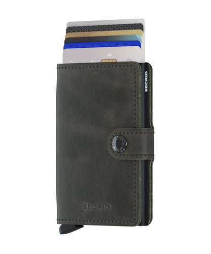 Mini wallet - Vintage olive black | Secrid - de inKijk