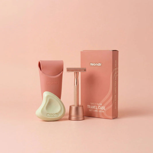 Safety razor case - soft coral | Wondr Care