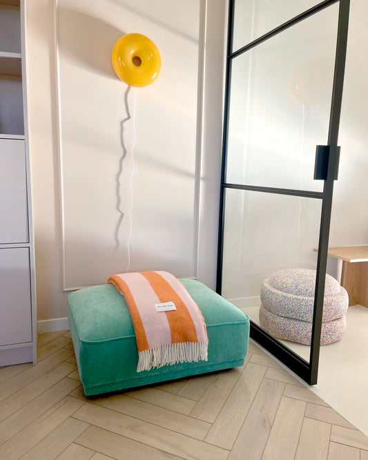 Rough Stripe Plaid - Pink Carrot  | Maison Deux