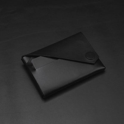 Wallet - Black on Black - Full-grain Leather | LEMUR