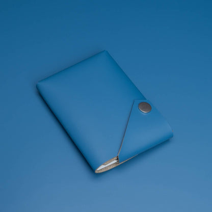 Travel Wallet - Blue - Recyled Leather | LEMUR
