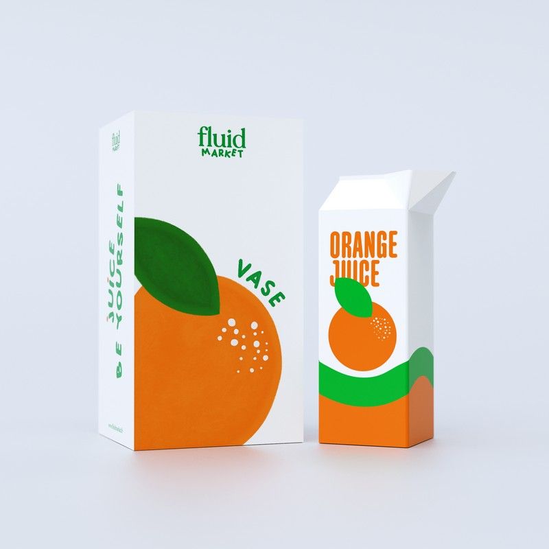 Vase orange juice | Fluid market