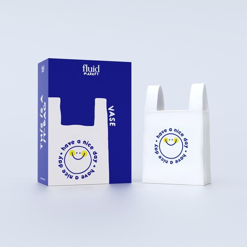 Vase plastic bag | Fluid market - de inKijk