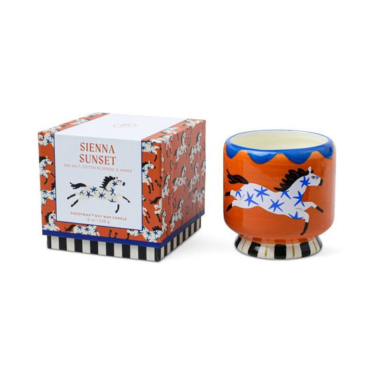Ceramic candle horse 8 oz - sienna sunset | Paddywax