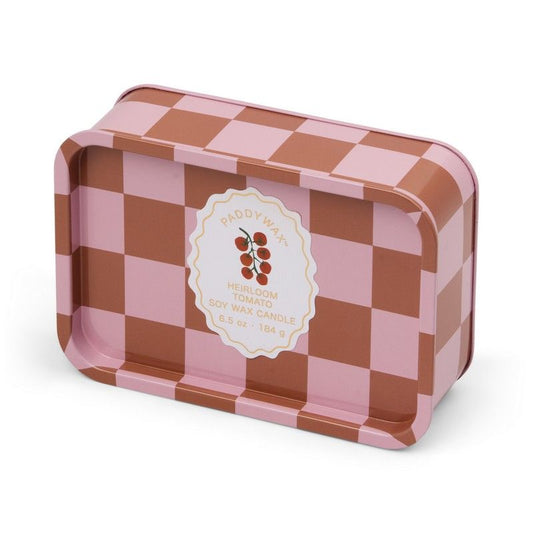 A Dopo printed tin candle - heirloom tomato | Paddywax