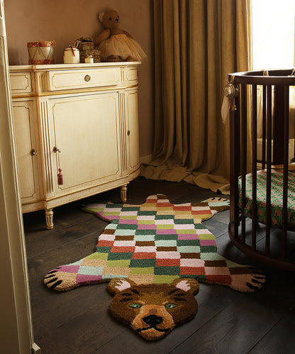 Archie Check Bear Rug - Large | Doing Goods