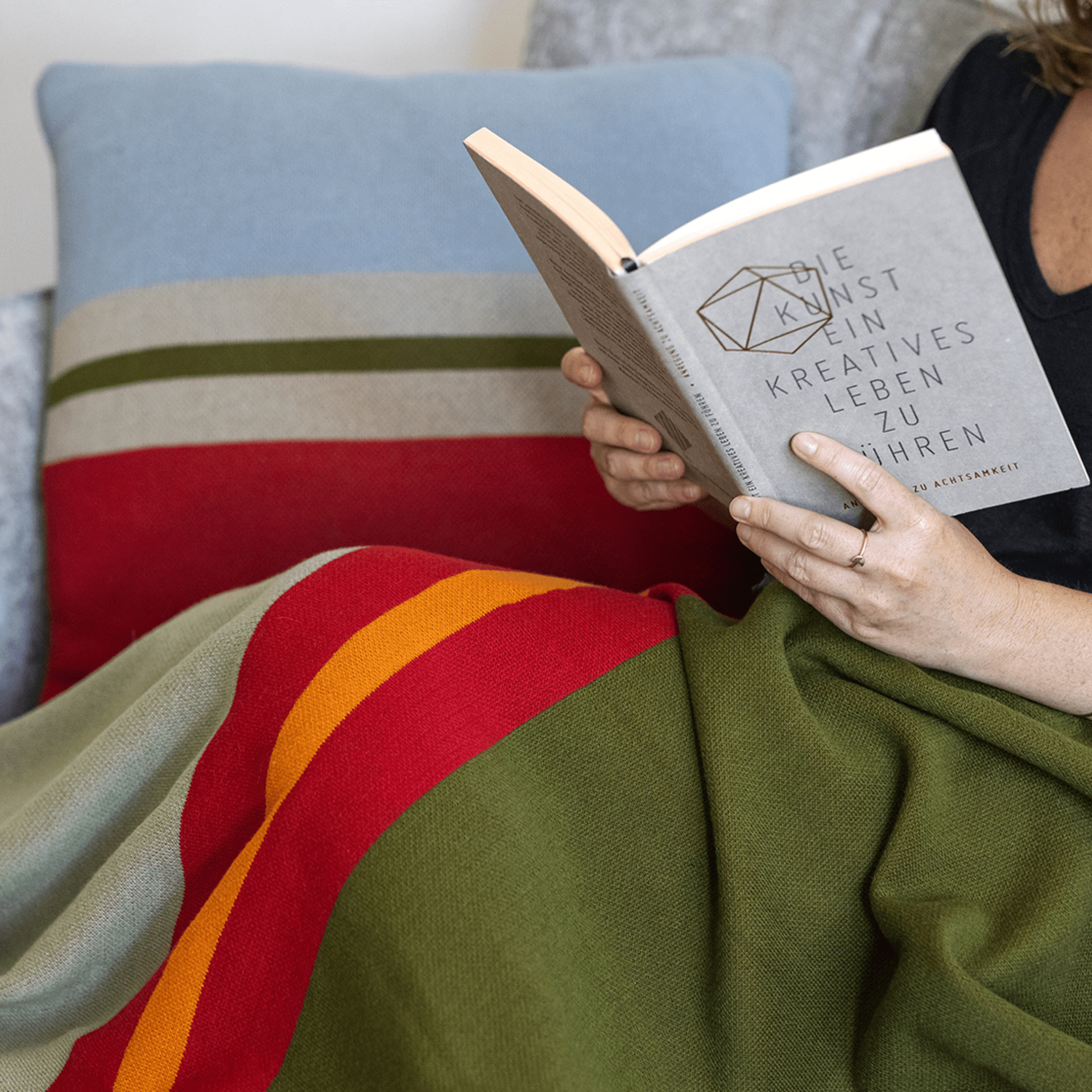 Knitted Cotton Blanket - Basil | Remember - de inKijk