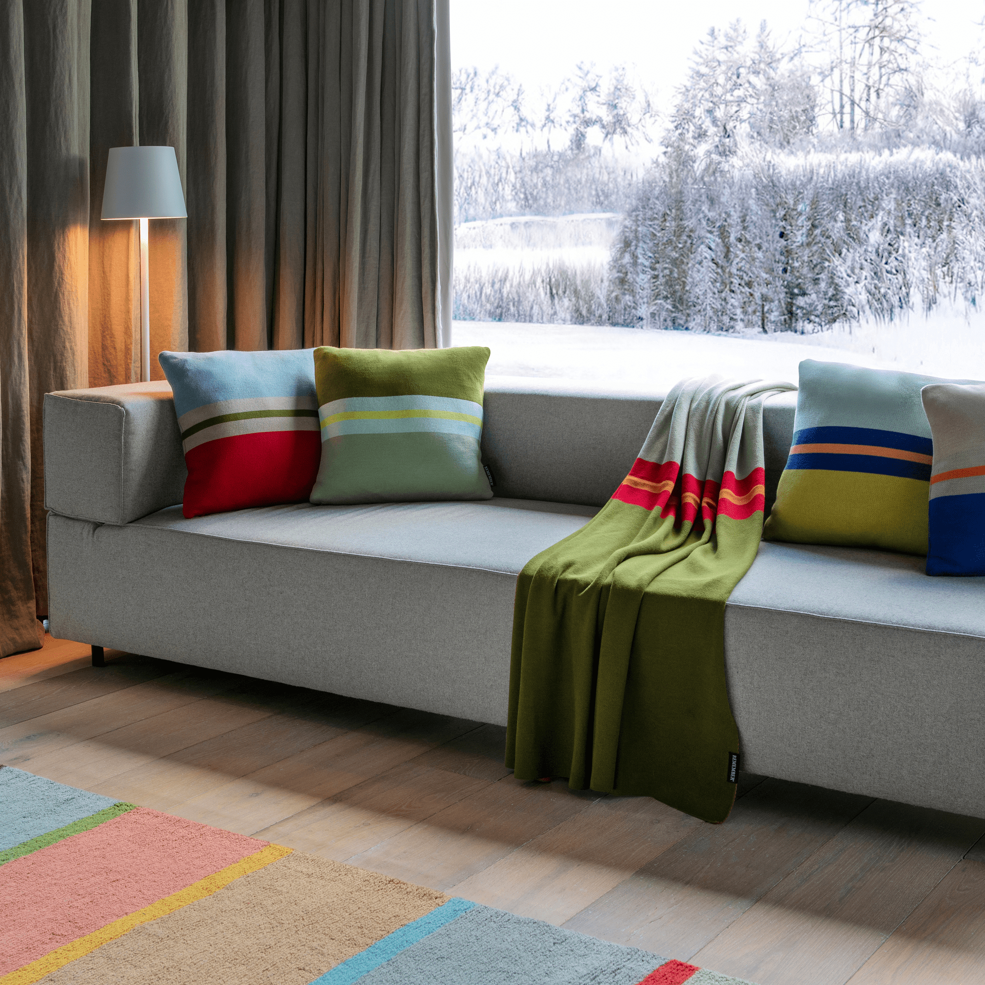Knitted Cotton Blanket - Basil | Remember - de inKijk