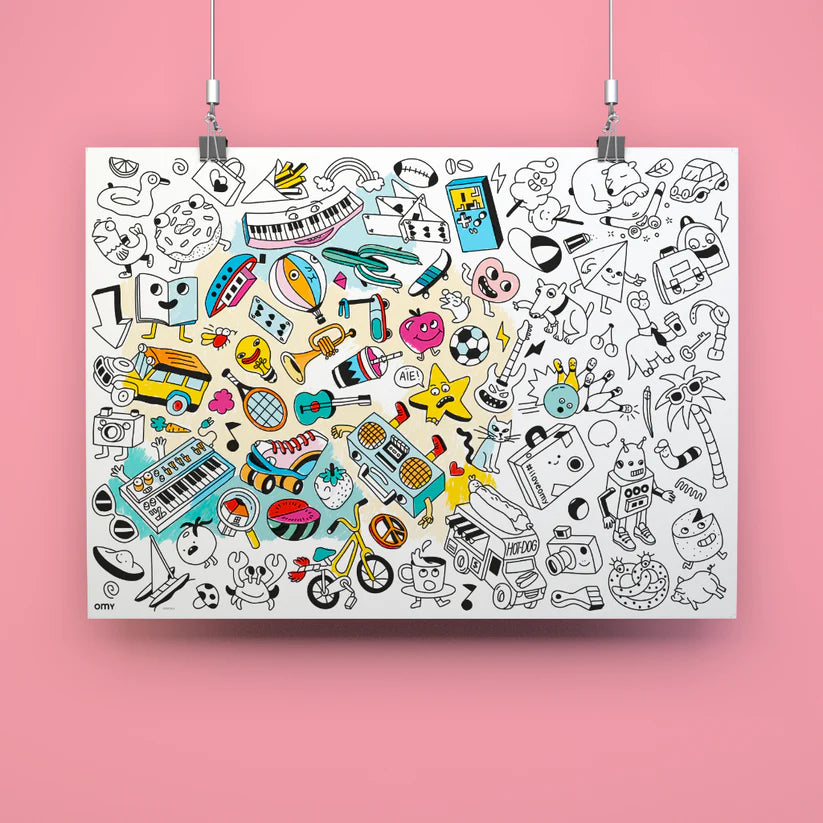 Baby Pop Art - Giant coloring poster | Omy