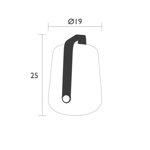 Outdoor Lamp Balad H25 - Carbone | Fermob
