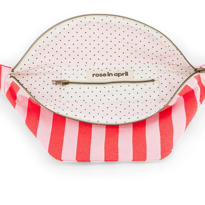 Bum bag - Candy Pink / Red Stripes | Rose in April