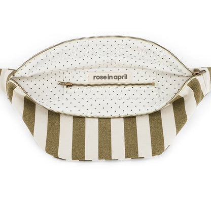 Bum bag - Olive/Greige Stripes | Rose in April - de inKijk