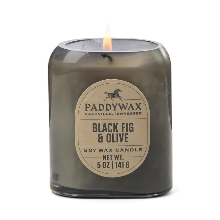 Glass candle 5 oz - black fig & olive | Paddywax - de inKijk