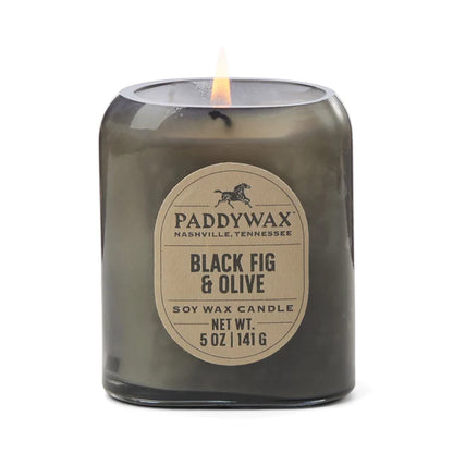Glass candle 5 oz - black fig & olive | Paddywax - de inKijk